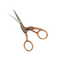 Borduurschaar ooievaar 11,5cm - rose-goud