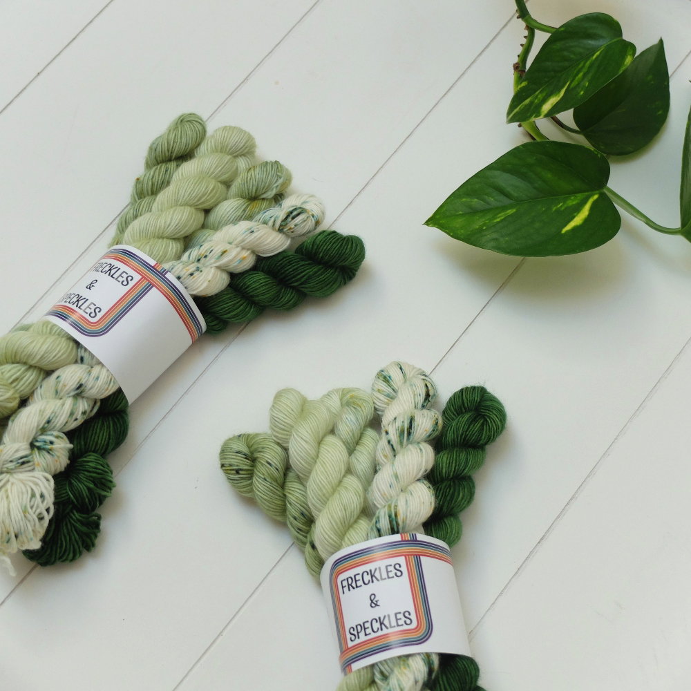Merino Singles Mini Set of 5 - Greenery
