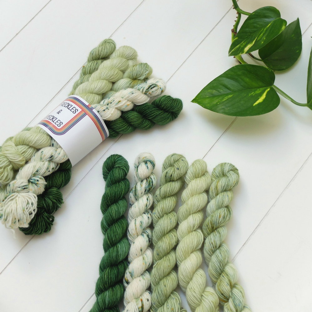 Merino Singles Mini Set of 5 - Greenery - Image 2